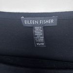 Eileen Fisher Stretch Jersey Knit Jewel Neck Black Dress Size XS Simple Minimal Photo 4