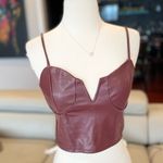 Charlotte Russe FAUX LEATHER CORSET CROP TOP Photo 2