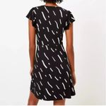 Loft Brushstroke Knotted Swing black and white Dress Size XL Photo 1