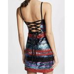 WAYF NWT  Manfi Striped Sequin Dress Size Large Photo 3