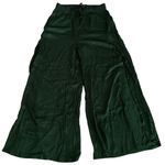 ONIA NEW Size M Chloe Wide Leg Pants Silky Chevron Moss Green Cover Up Side Slit Photo 2