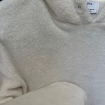 Bershka White Soft Fuzzy Cropped Hoodie Photo 1