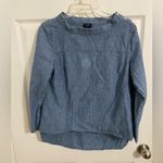 J.Crew  women’s denim shirt size 4 no collar neckline, high/low Photo 0