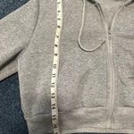 SheIn Gray Cropped Zipper Hoodie Photo 2