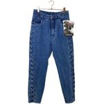 Vintage Denim Republic High Waisted Jeans Tapered Leg Braided Side New Size 29 Photo 1