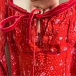 Free People NWT  Tess Long Sleeve Mini Dress Red Pink Size Large Photo 5