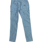 Dickies Women Blue Hickory Stripe Carpenter Train Engineer Jeans Photo 1