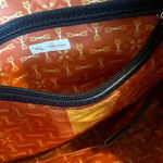 Michelle & Yvette MY Oilcloth Large Tote Bag Purse Damask Print Deep Carry All Blue Photo 12