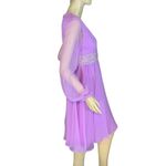 VINTAGE 1960'S JACK BRYAN BY DUPUIS ORCHID PURPLE CHIFFON BEADED COCKTAIL DRESS Photo 4