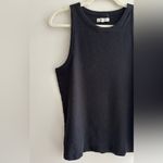 Madewell Highneck Black Tank Top, Casual Basic Layering Tank, Size Large Photo 2