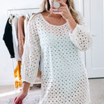 Model KISUII White Eyelet Swim Cover up Mini Dress Photo 0