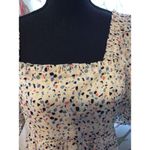 JODIFL Large L Print Dress Smocked Puffed Sleeves Square Neck Tiered Skirt JODIFIL Photo 3