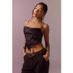 Urban Outfitters Silence + Noise Mimi Cowl Neck Brown Halter Top Size S Photo 1