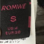 Romwe Camo Cargo Bow Pants Sz S US4 | Pink Ribbon Detail Photo 3