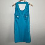 Title Nine  blue fit and flare work out dress built in bra size medium Photo 3