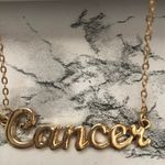 Cancer Horoscope Letter Charm Pendant Necklace Gold Photo 3