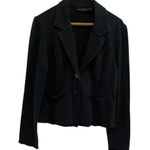 The Limited  Women's Black Cotton Blend Blazer Jacket - Size L Photo 0