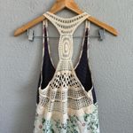 Free People  Heartland Dress Size 2 Crochet Back‎ Linen Blend Floral Photo 3