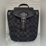 Coach NWT  Amelia Black Denim Mini Convertible Backpack Crossbody - Style CP106 Photo 2