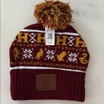 Hogwarts Maroon and Gold Knit Beanie Red Photo 0