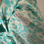 Tucker Silk Cheetah Print Green Turquoise Wrap Belted Shirt Dress Photo 9