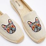 Soludos  Frenchie Dog Espadrilles Slip Ons Size 8.5 Photo 0