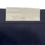 Talbots NWT Chatham Crop Slim Leg Pants Scalloped Hem Navy Blue 14P Photo 4