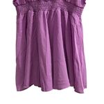 AGQT Women's Medium Purple Tie Front Romper Short Sleeve Casual Photo 8