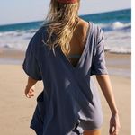 Free People Movement Hot Shot Tee Romper Blue Indigo Size Large Photo 1