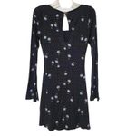 Free People Celia Mini Dress Black Floral Long Sleeve, Size XS, New with Tag Photo 5