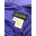La Femme  Purple Rhinestones One Shoulder Dress Cocktail Cruise Ballgown Size 6 Photo 5