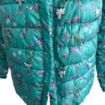 OODJI Floral Green Lightweight Puffer Jacket Coat Size 44/ US Small Photo 4