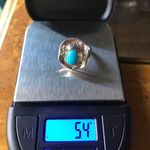 Sleeping Beauty Turquoise Sterling Silver Cowgirl Ring Size 5 Blue Photo 5