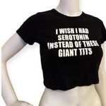 FashioNova Black Graphic Crop Top Photo 1