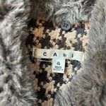 CAbi Wool Blend Fur Collar Houndstooth Coat Size 4 Photo 7