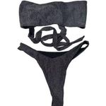 6 Degrees  - Life Code Multiway Bikini Top & Bottoms in Dusk Black/Silver Photo 0