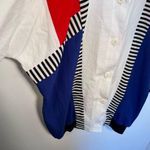 Vintage Regal Windbreaker Sweatshirt White Geometric Size M Photo 4