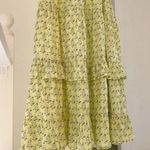 Banjanan Cordelia Floral Tiered Ruffle Midi Dress Yellow Size XS Retail $285 Photo 10