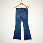 American Eagle  Super High-Rise Flare Jeans Size 6 Regular Distressed Hem Stretch Photo 1