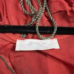 A Beautiful Soul Burnt Orange Floral Embroidered Peplum Hem V Neck Long Sleeve D Size 3X Photo 8