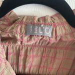 Italia Baby‎ L'O Women's Button Front Blouse Smocked Pink Plaid By Aureli Anni M Size M Photo 1