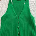 Aritzia Wilfred Green Button Up Halter Neck Tank Photo 2