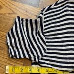 Gerard Darel Womens 2 Black White Striped Red Print Linen Short Sleeve T Photo 6