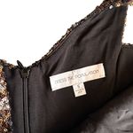 Dress the Population  Sam Plunge Neckline Mini Bodycon Dress Bronze Black Small Photo 8