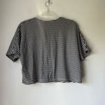 Madewell Black & White Striped Double-Faced Jersey Henley Tee Top M Photo 7