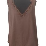 Cato Lace Trimmed Brown Layering Cami V-Neck Size 18/20W Y2K Career Night Out Photo 0