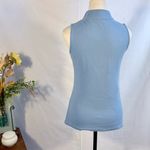 Spartina 449 ♨️ Serena Half-Zip Pique Top — Azure (Sleeveless) Size XXS NEW 💛 Photo 4