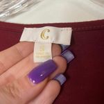 C Brand Maroon Blouse with Bell Sleeves Size Small Photo 7