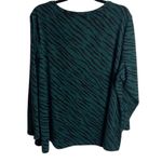Susan Graver  Size 2x Zebra Animal Print Blouse Top Green Black Soft Stretch Photo 4