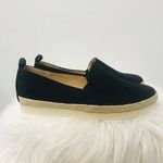 Journee Collection Leela Espadrille Slip On Sneaker Black Canvas Fabric sz 7. Photo 5